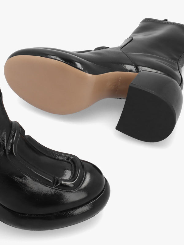 Marc Jacobs The Pop J Marc Black Leather Platform Ankle Boots