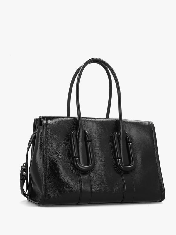 Marc Jacobs Babe City Black Crinkle Leather Tote Bag