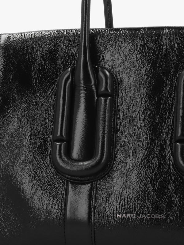 Marc Jacobs Babe City Black Crinkle Leather Tote Bag