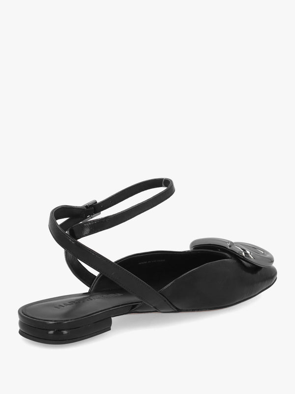 Marc Jacobs The Pop J Marc Black Leather Closed Toe Sandals
