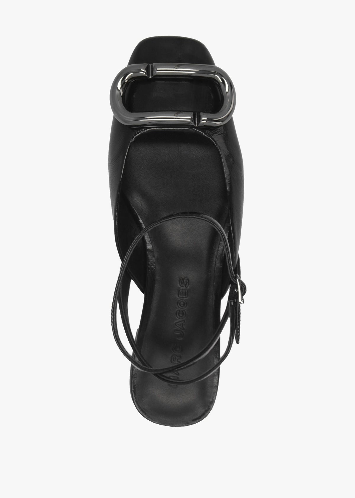 Marc Jacobs The Pop J Marc Black Leather Closed Toe Sandals
