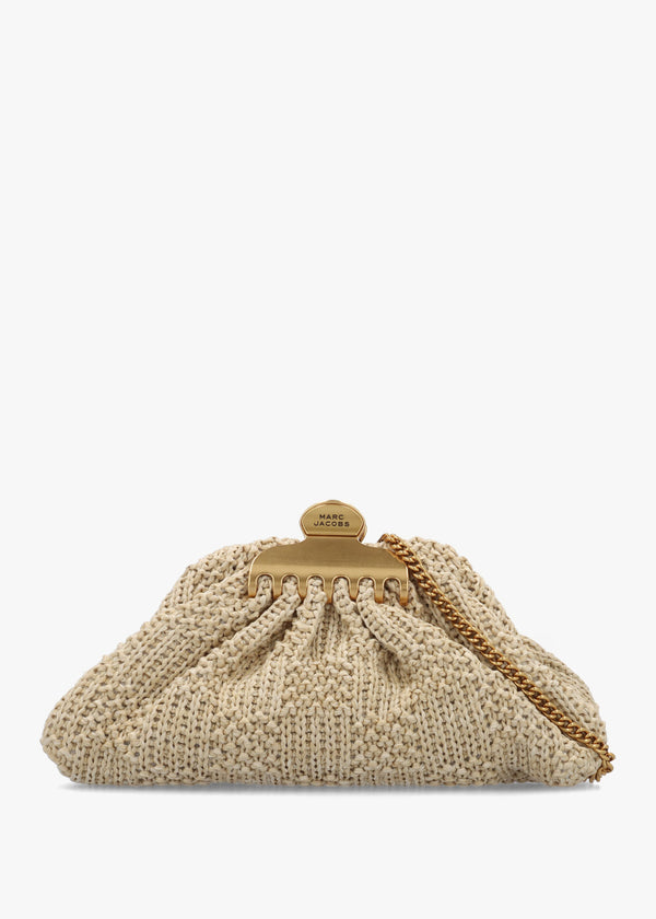 Marc Jacobs The Summer Woven Glam Small Natural Claw Clip Clutch