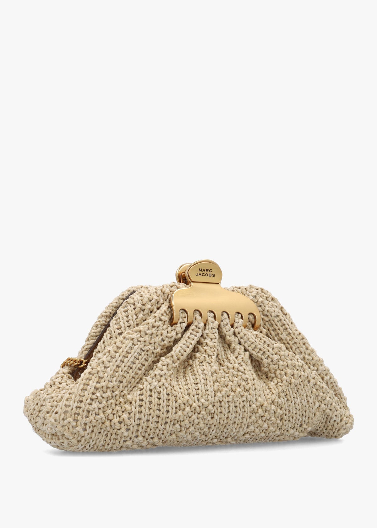 Marc Jacobs The Summer Woven Glam Small Natural Claw Clip Clutch