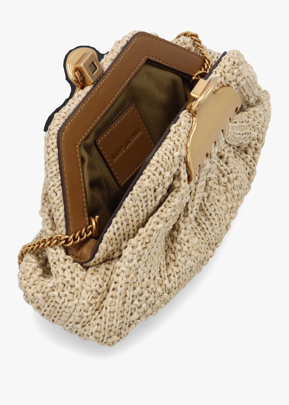 Marc Jacobs The Summer Woven Glam Small Natural Claw Clip Clutch