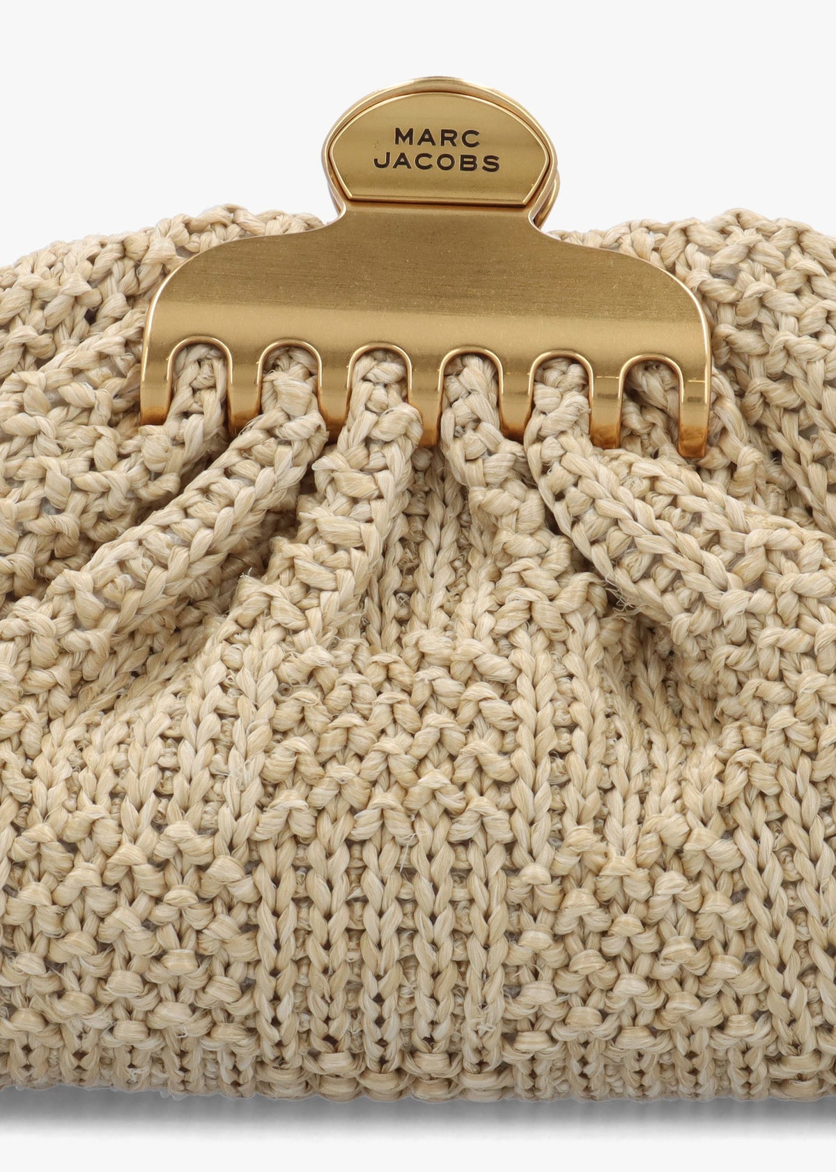 Marc Jacobs The Summer Woven Glam Small Natural Claw Clip Clutch