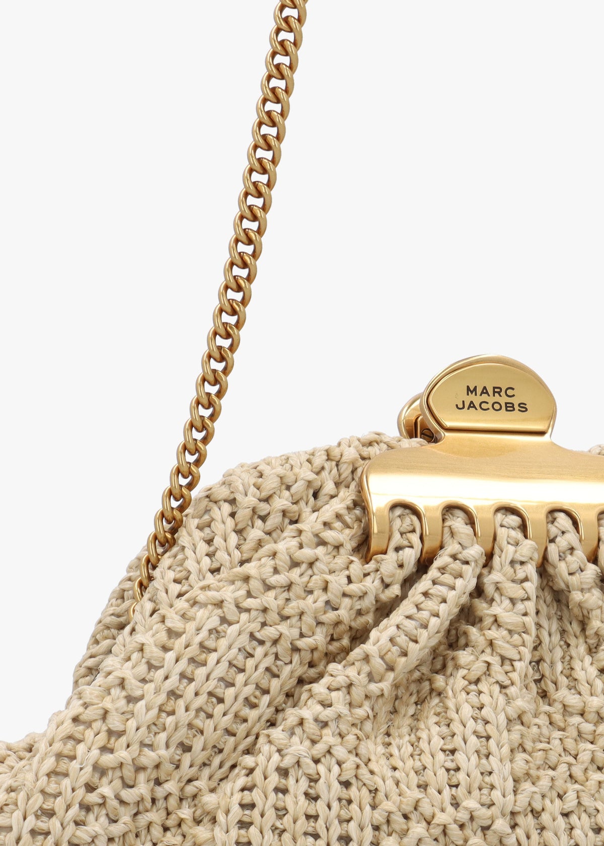 Marc Jacobs The Summer Woven Glam Small Natural Claw Clip Clutch
