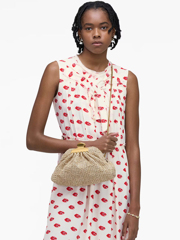 Marc Jacobs The Summer Woven Glam Small Natural Claw Clip Clutch