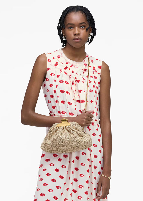 Marc Jacobs The Summer Woven Glam Small Natural Claw Clip Clutch