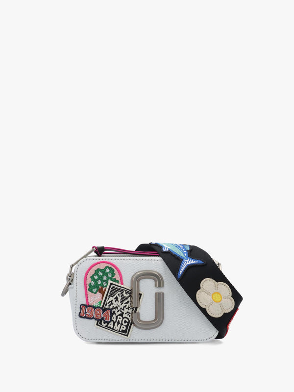 The Camp Patchwork Denim White Snapshot Camera Bag