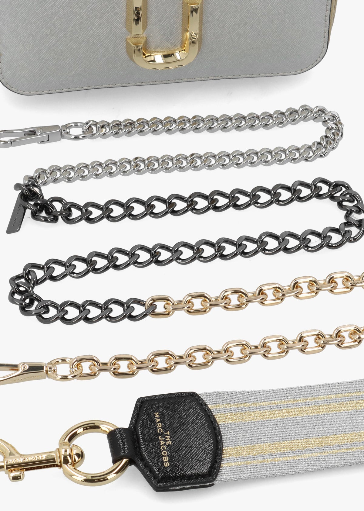 The Colorblock Chain Platinum Multi Snapshot Bag