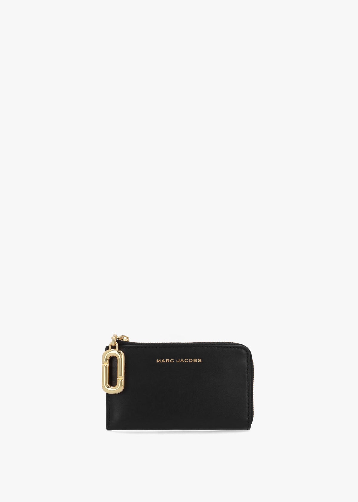 Scene Top Zip Black Leather Multi Wallet