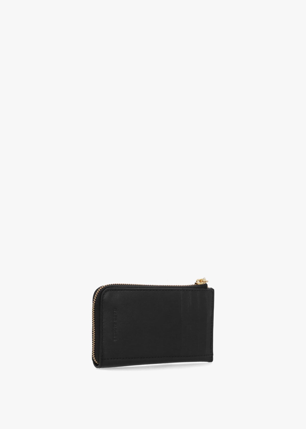 Scene Top Zip Black Leather Multi Wallet