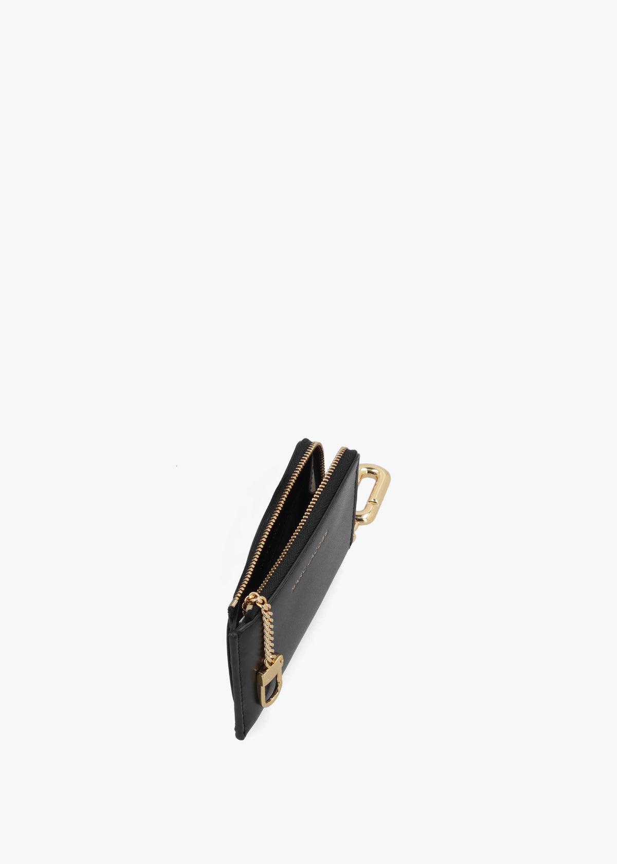 Scene Top Zip Black Leather Multi Wallet
