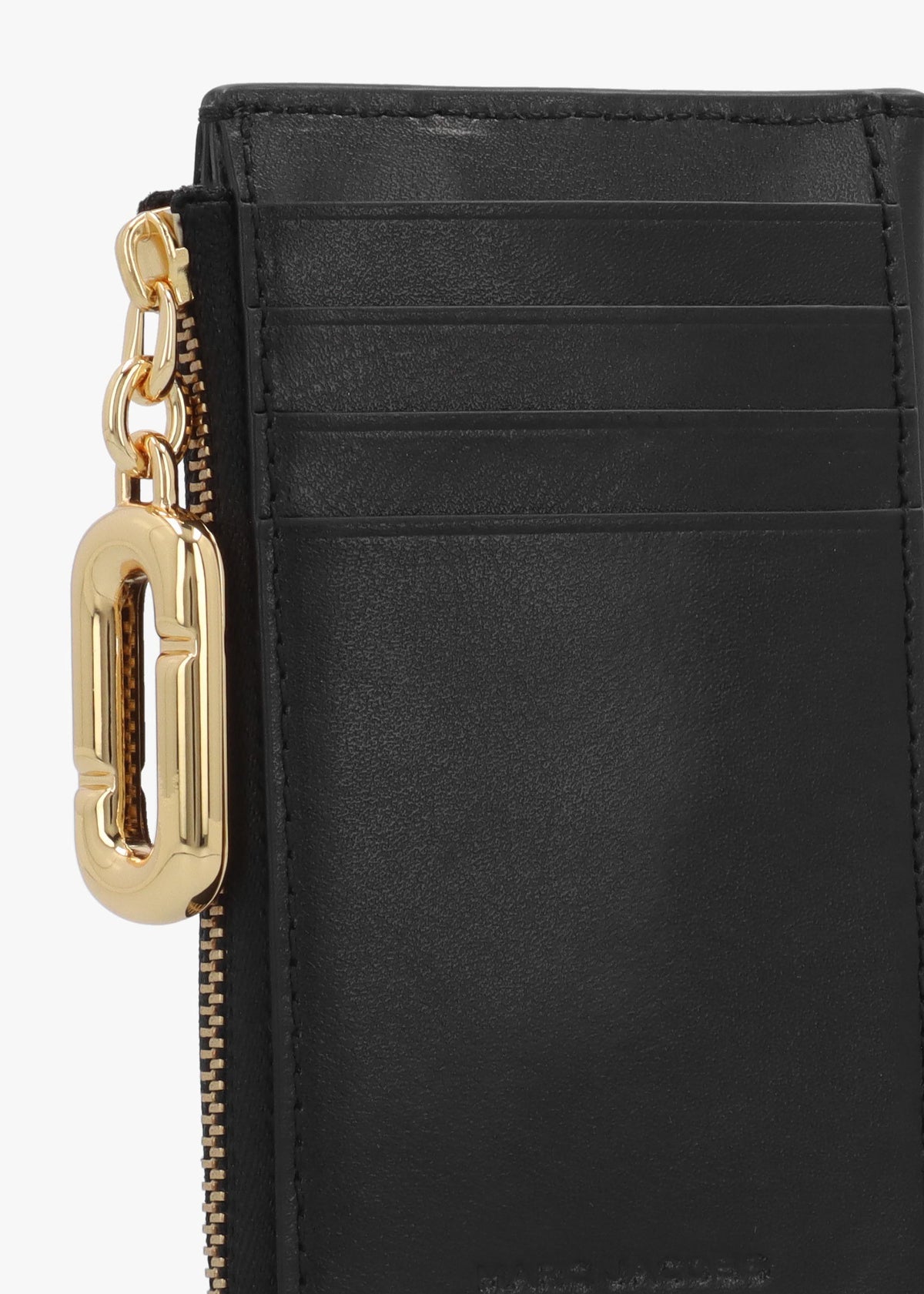 Scene Top Zip Black Leather Multi Wallet