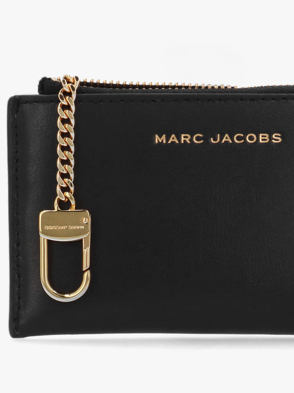 Scene Top Zip Black Leather Multi Wallet
