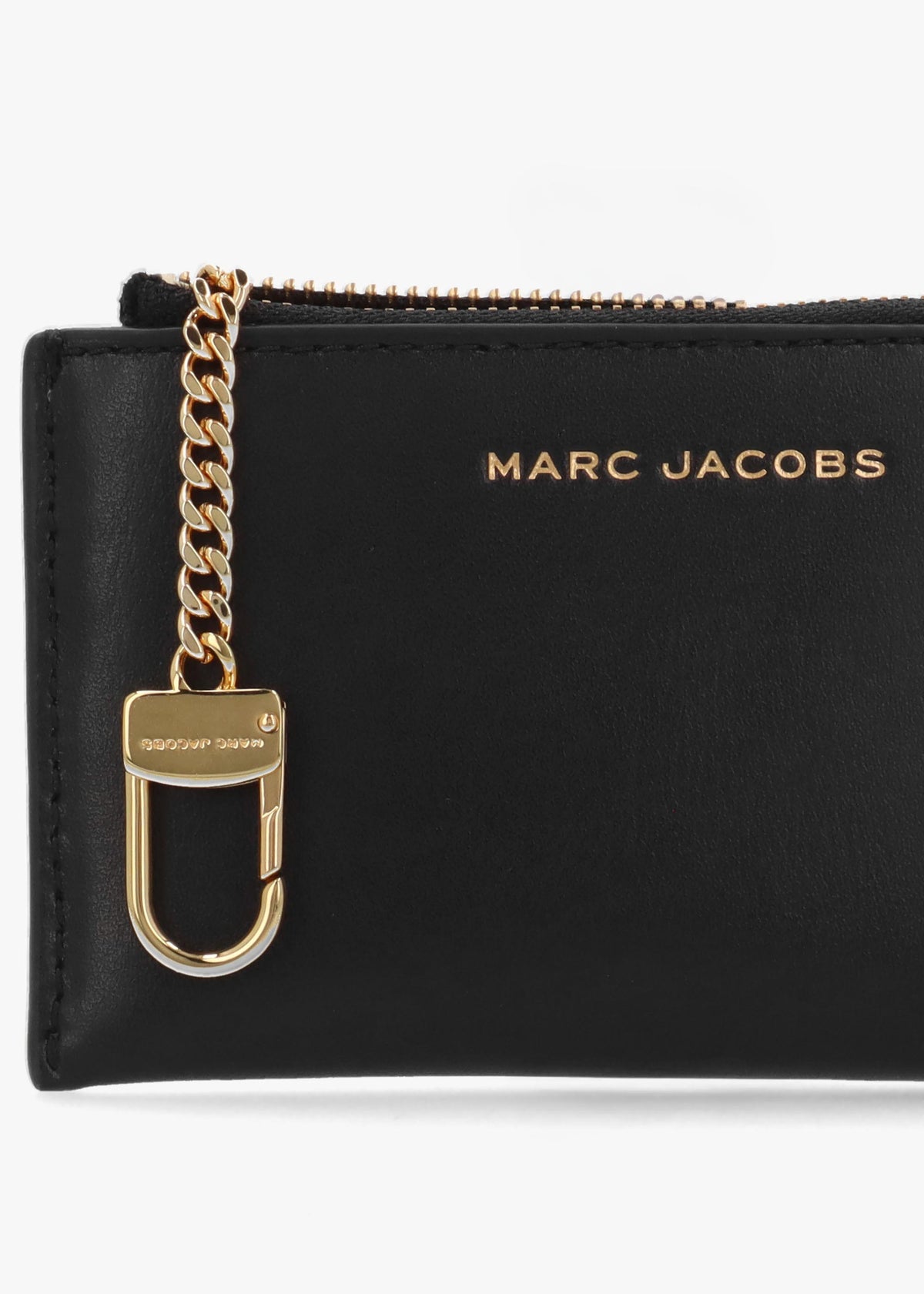 Scene Top Zip Black Leather Multi Wallet