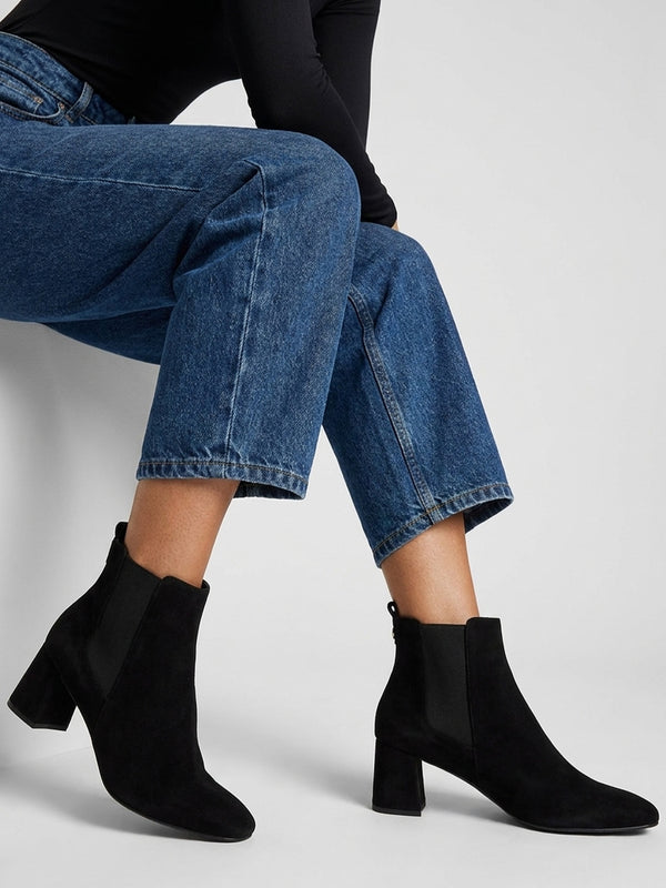 Marea Black Suede Chelsea Boots