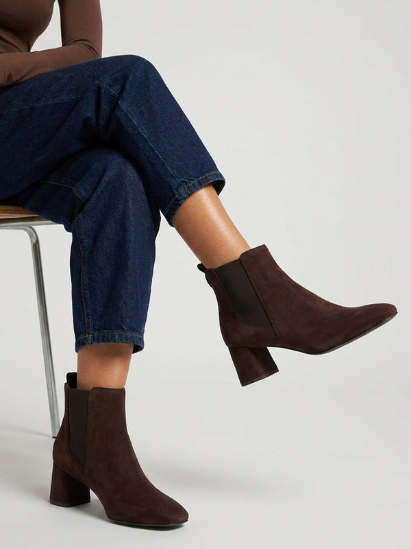 Marea Brown Suede Chelsea Boots