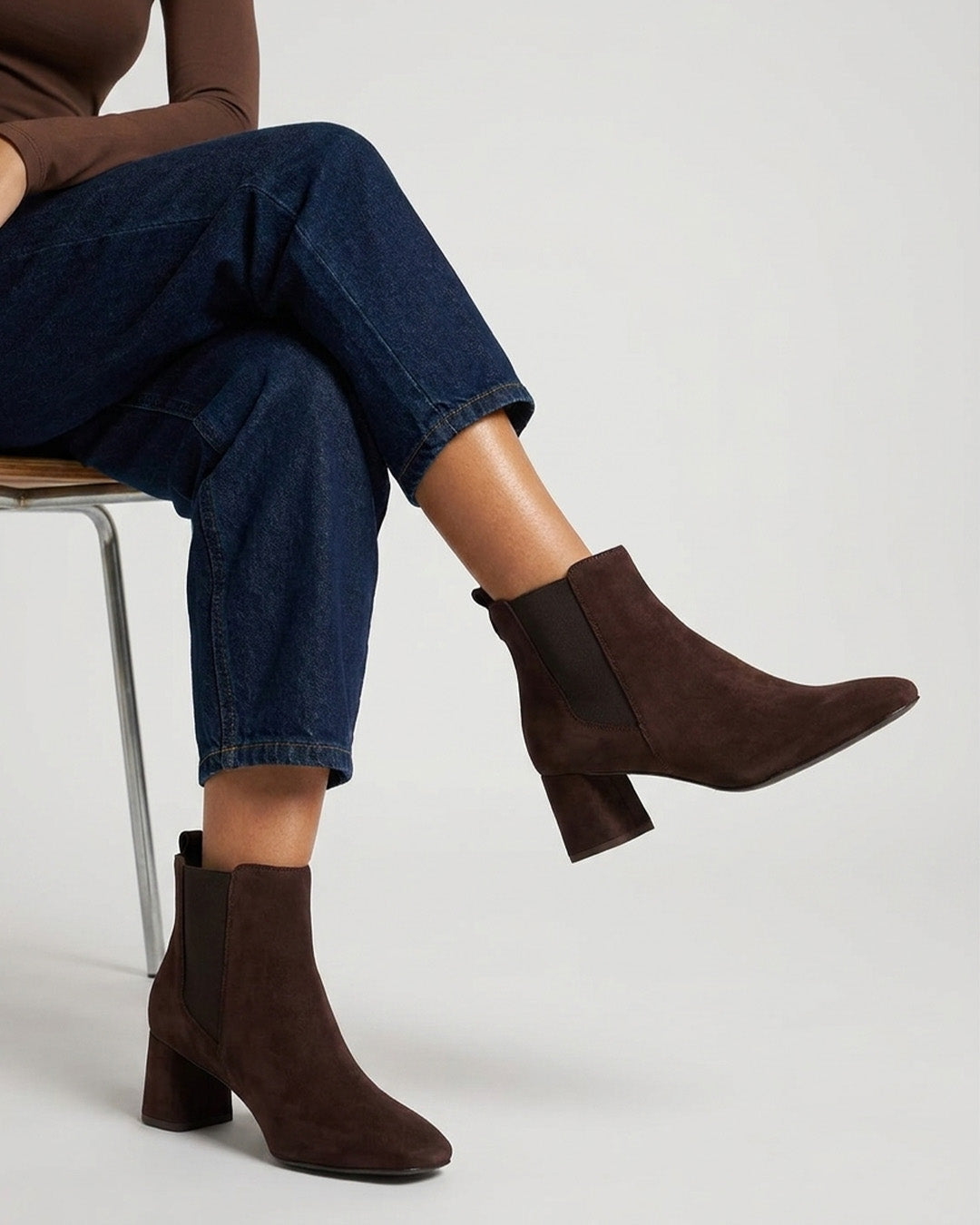 Marea Brown Suede Chelsea Boots