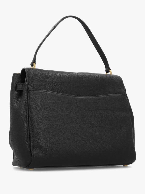 Michael Kors Large Hamilton Moderne Black Leather Slouchy Satchel