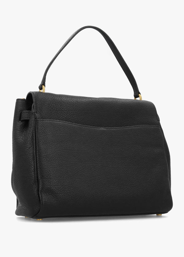 Michael Kors Large Hamilton Moderne Black Leather Slouchy Satchel
