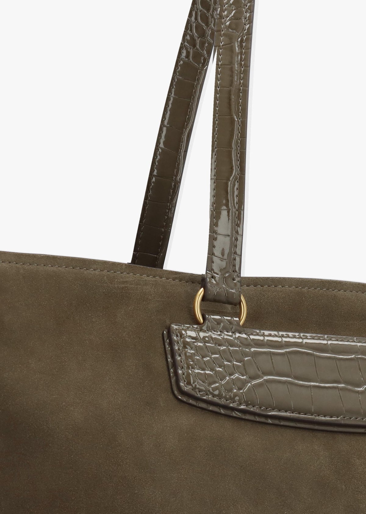 Michael Kors Extra Large Jet Set Green Suede Tote Bag