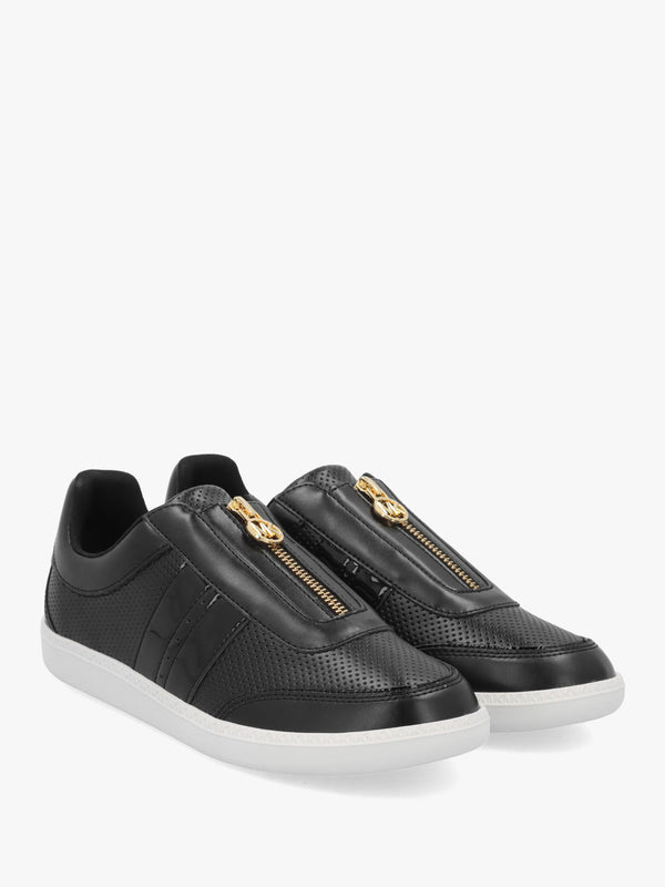 Michael Kors Jovie Mesh Black Zip-Front Trainers