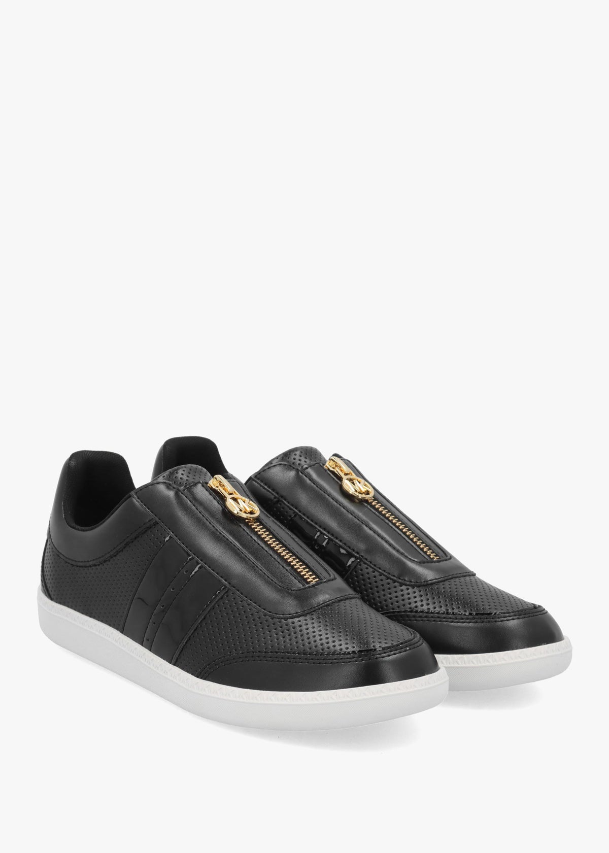 Michael Kors Jovie Mesh Black Zip-Front Trainers