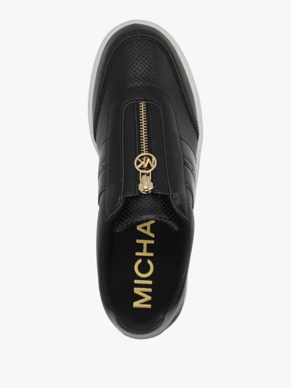 Michael Kors Jovie Mesh Black Zip-Front Trainers