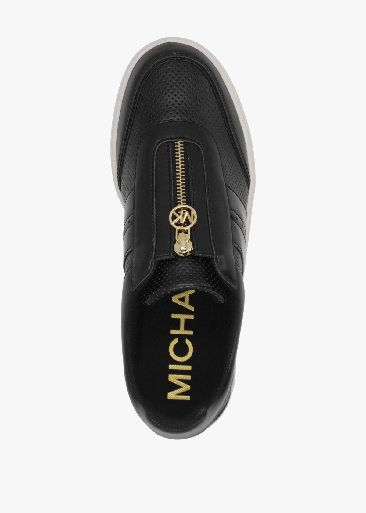 Michael Kors Jovie Mesh Black Zip-Front Trainers
