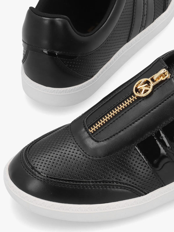 Michael Kors Jovie Mesh Black Zip-Front Trainers