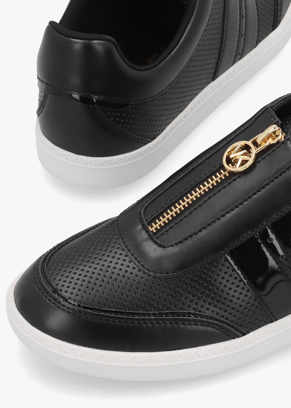 Michael Kors Jovie Mesh Black Zip-Front Trainers