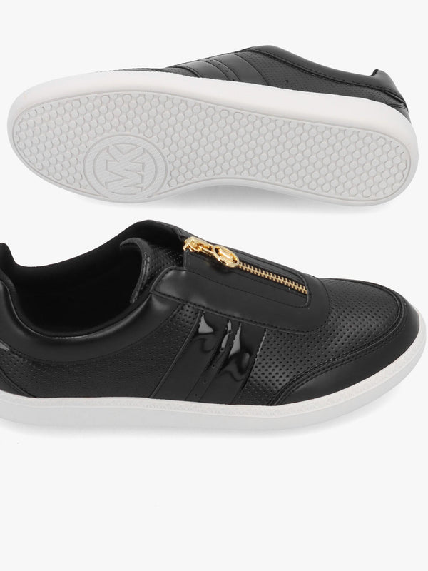 Michael Kors Jovie Mesh Black Zip-Front Trainers