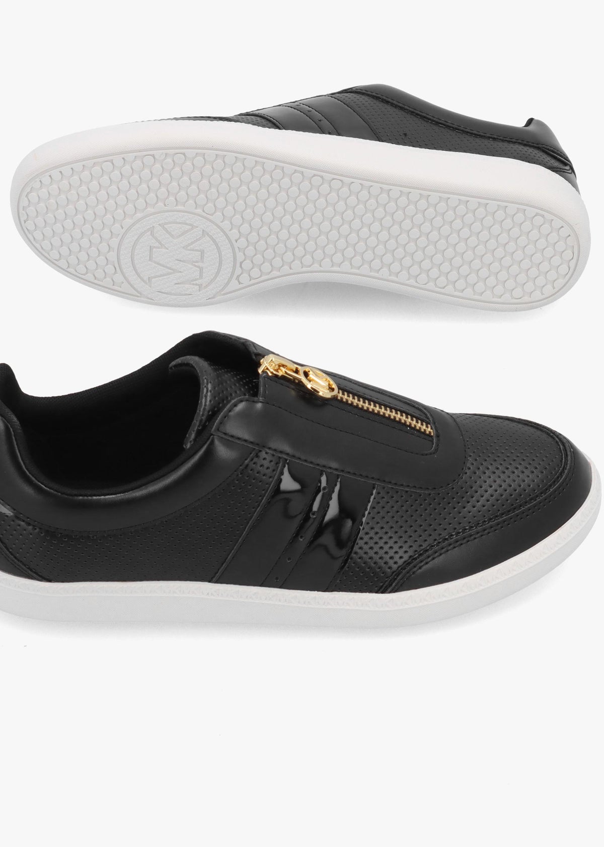 Michael Kors Jovie Mesh Black Zip-Front Trainers