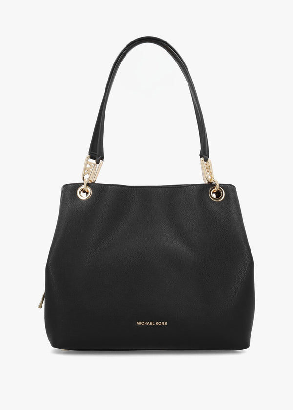 Michael Kors Large Kensington Black Leather Tote Bag