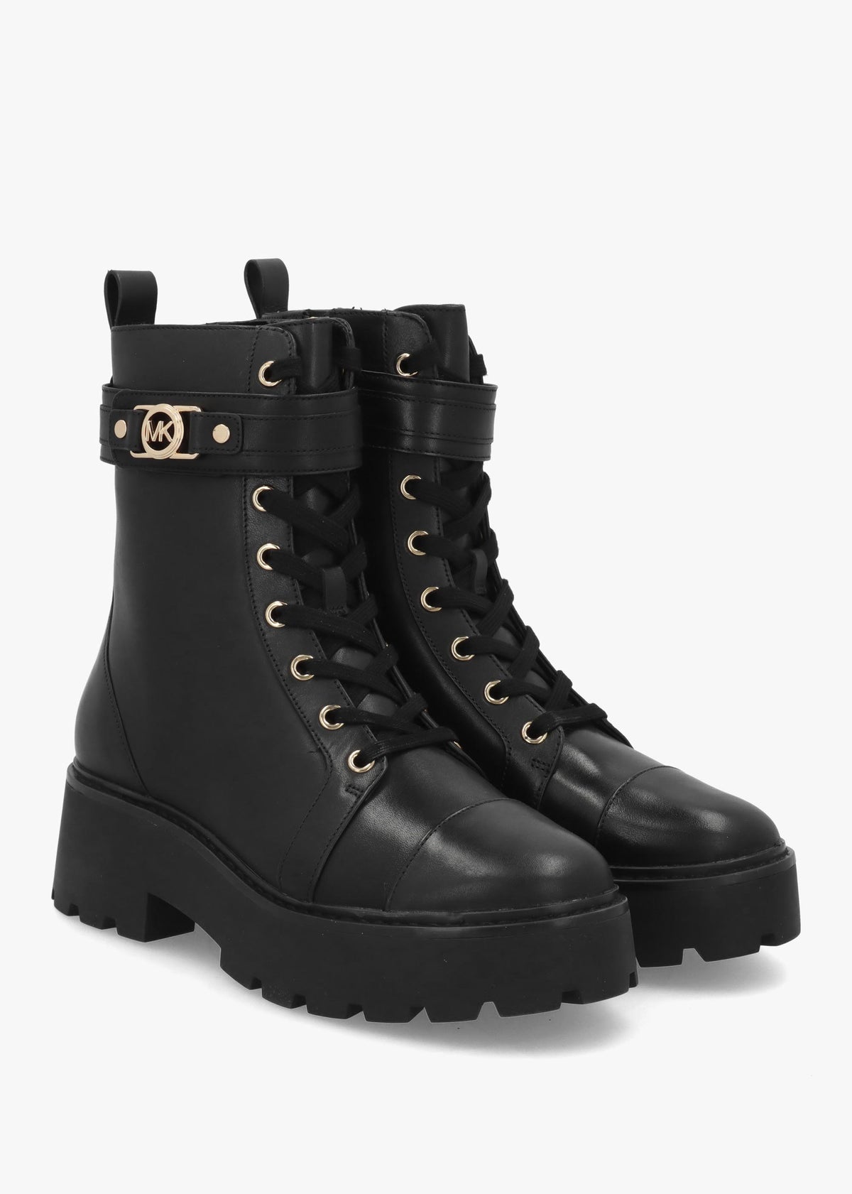 Michael Kors Mandy Black Leather Ankle Boots