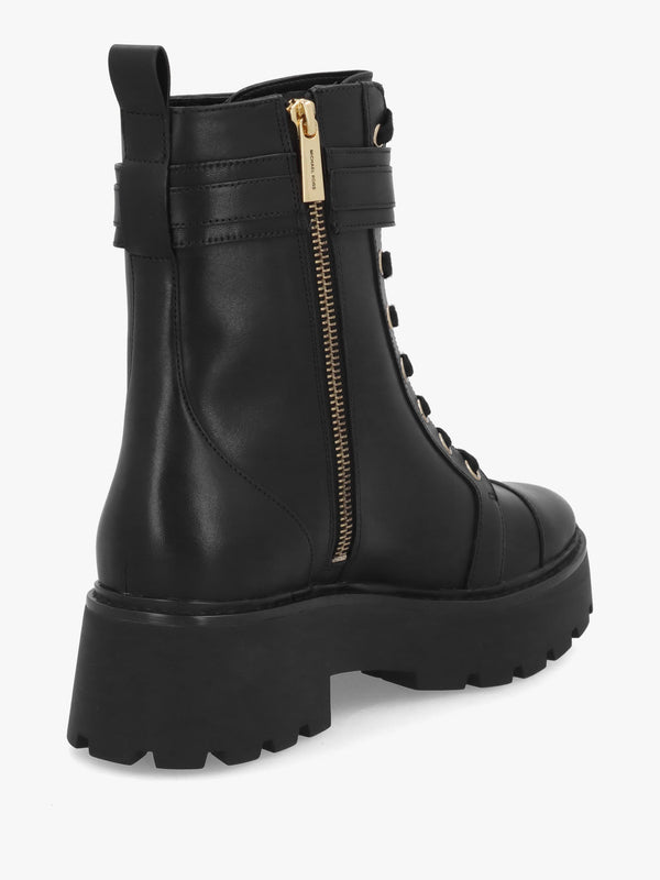 Michael Kors Mandy Black Leather Ankle Boots