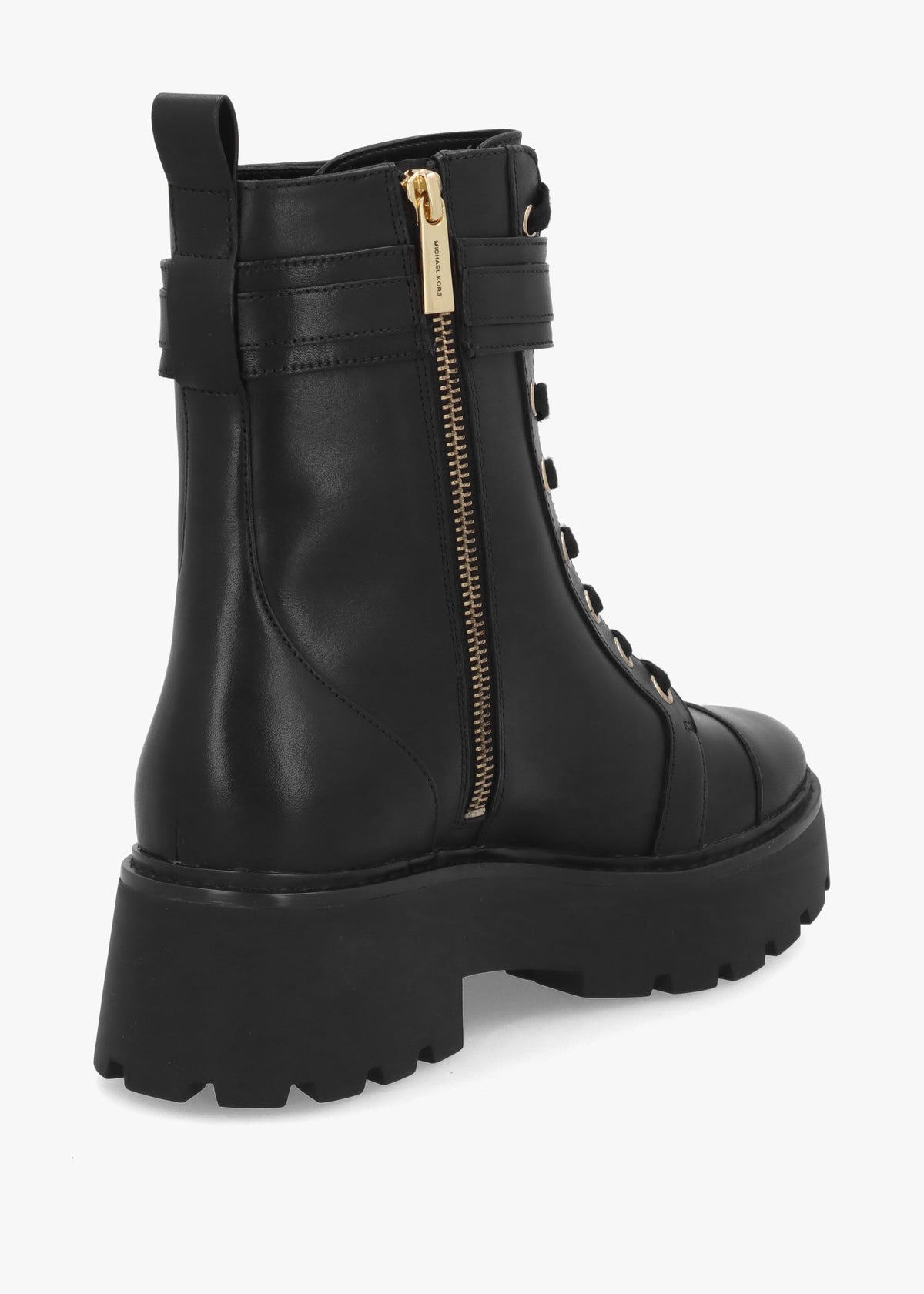 Michael Kors Mandy Black Leather Ankle Boots
