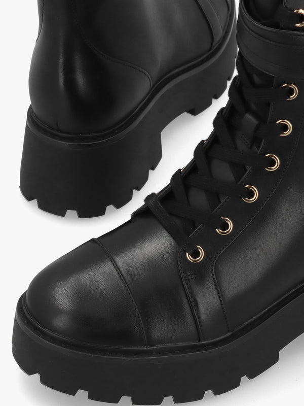 Michael Kors Mandy Black Leather Ankle Boots