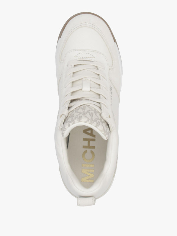 Michael Kors Nikki S2 Vanilla Leather & Suede Wedge Trainers