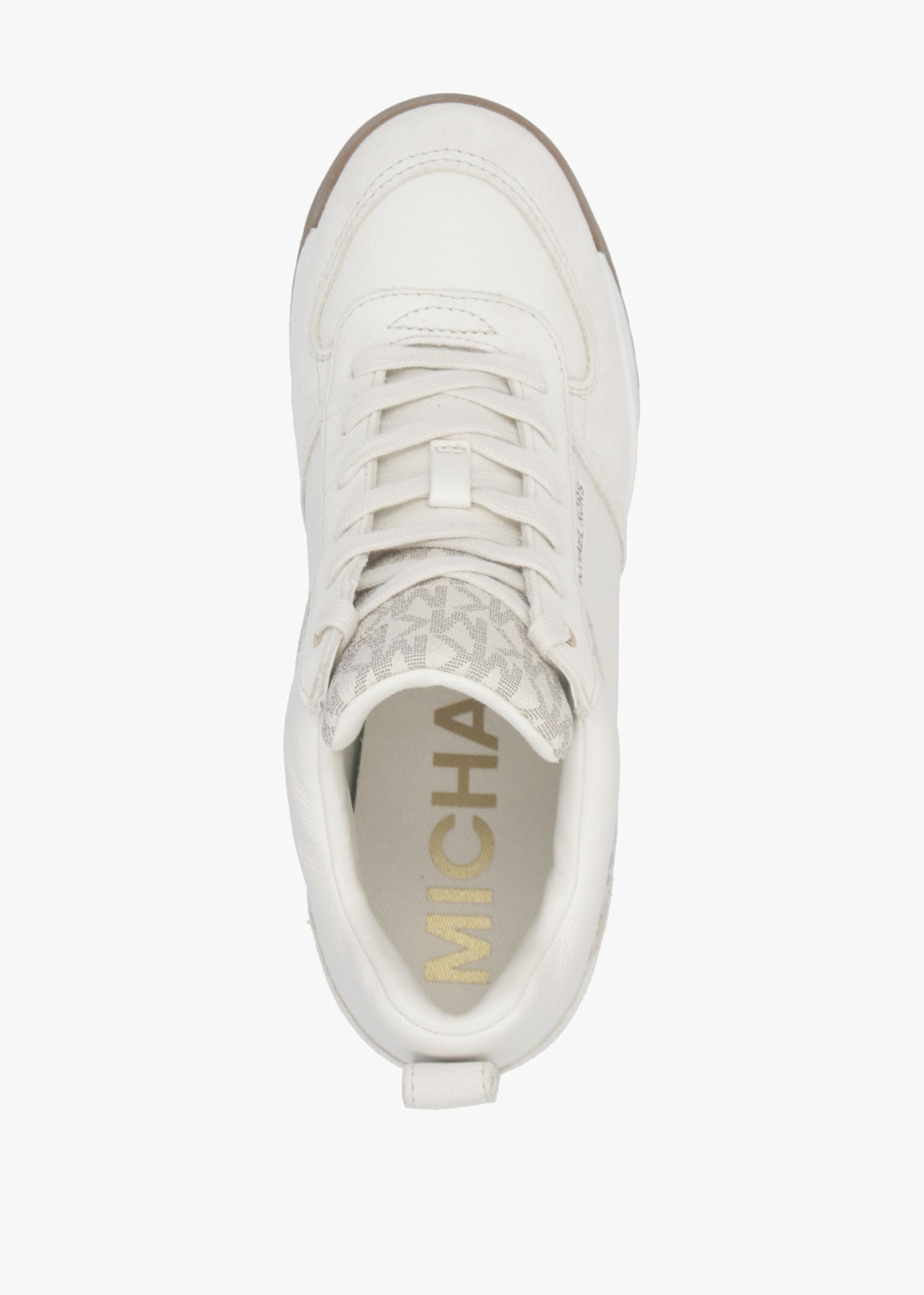 Michael Kors Nikki S2 Vanilla Leather & Suede Wedge Trainers