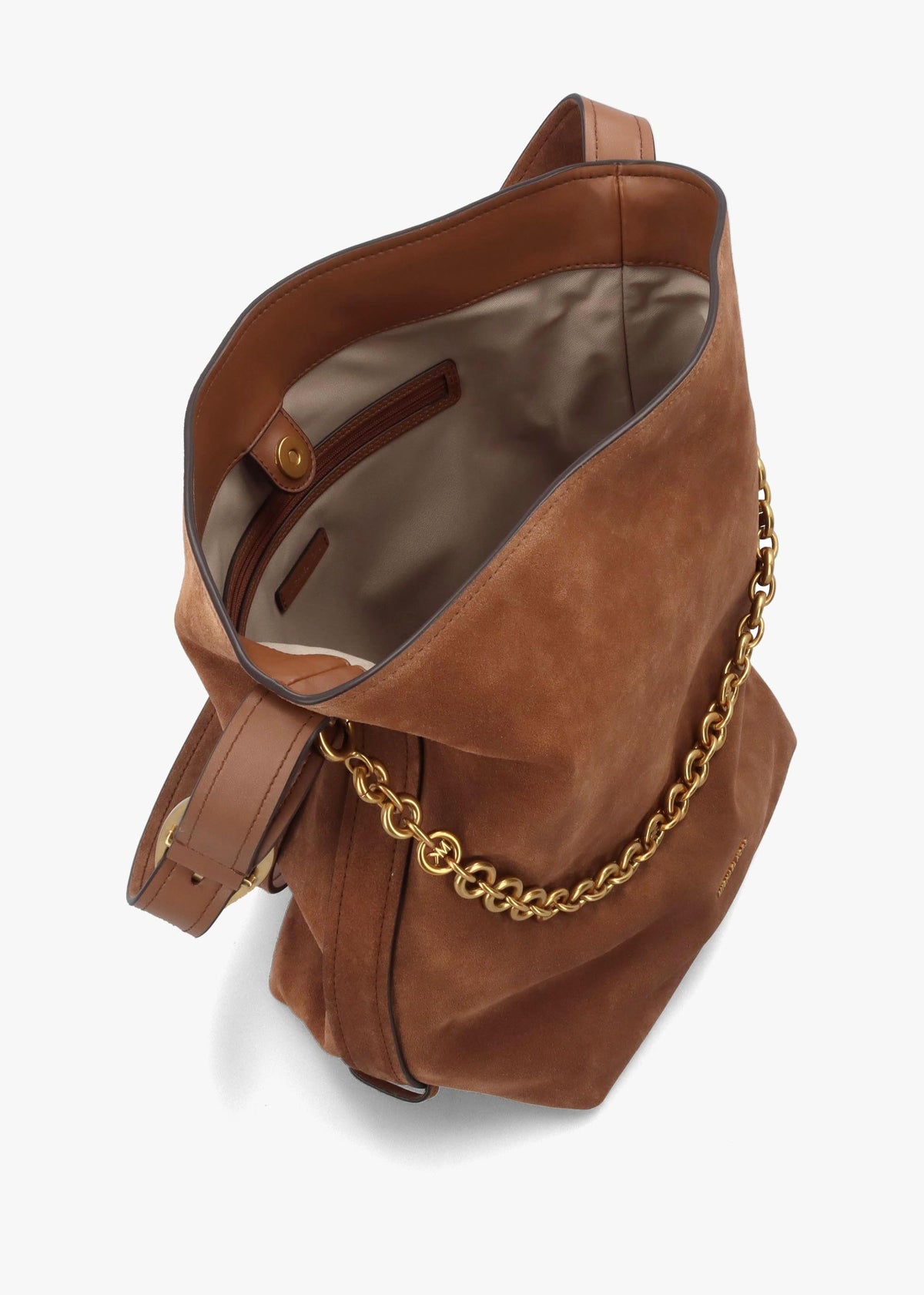 MK NOLITA BUCKET SHOULDER - Tan Leather
