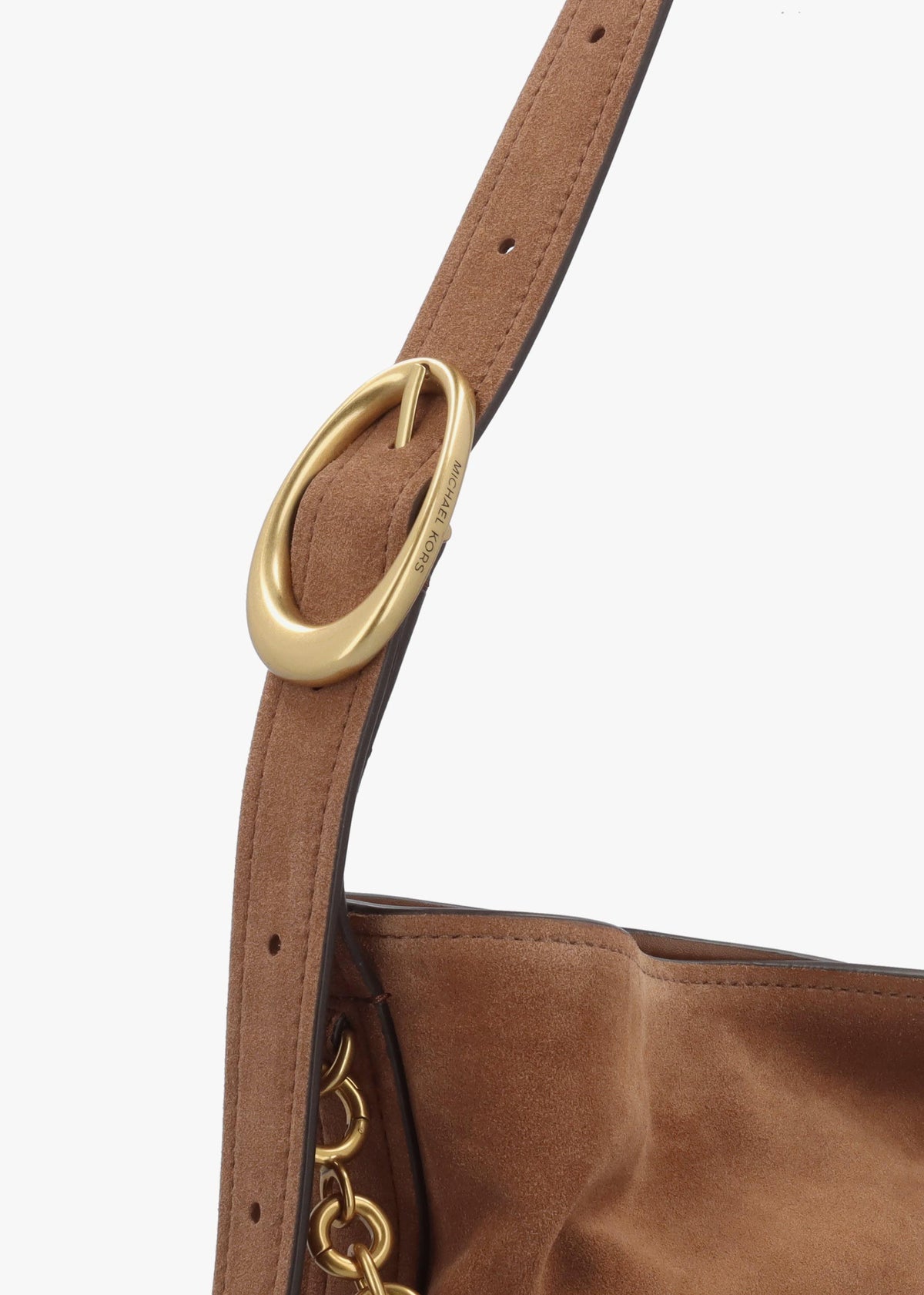 MK NOLITA BUCKET SHOULDER - Tan Leather