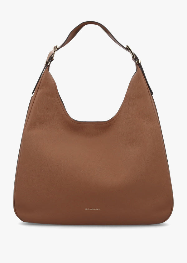 Michael Kors Large Nolita Tan Leather Hobo Shoulder Bag
