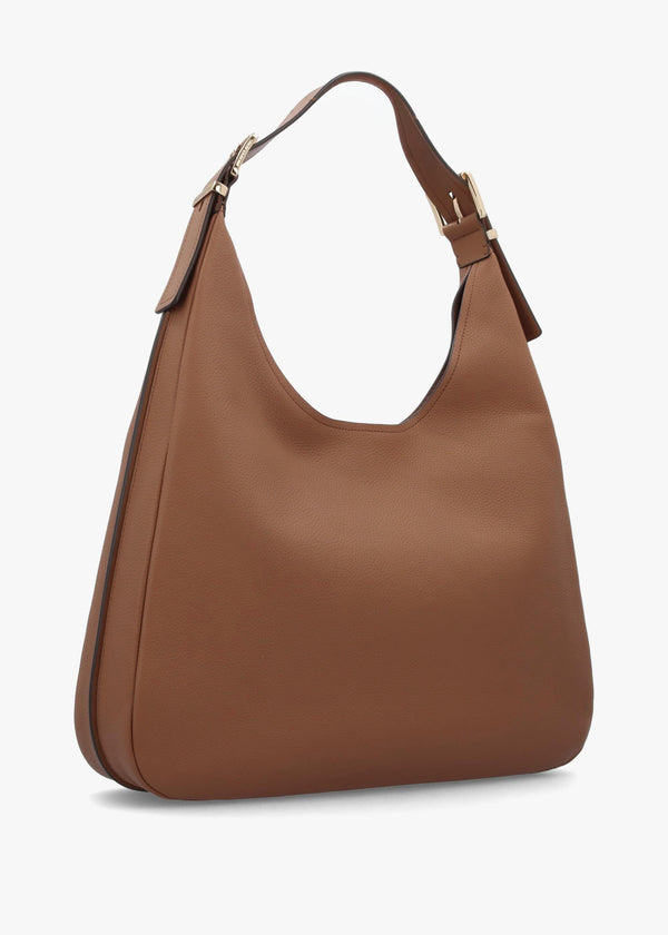 Michael Kors Large Nolita Tan Leather Hobo Shoulder Bag