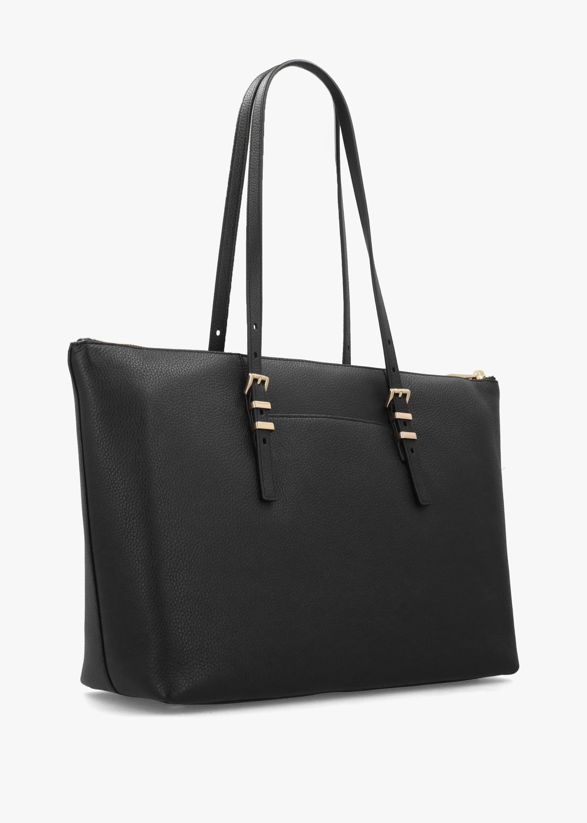 Michael Kors Quinn Large Pebbled Leather Black Tote Bag