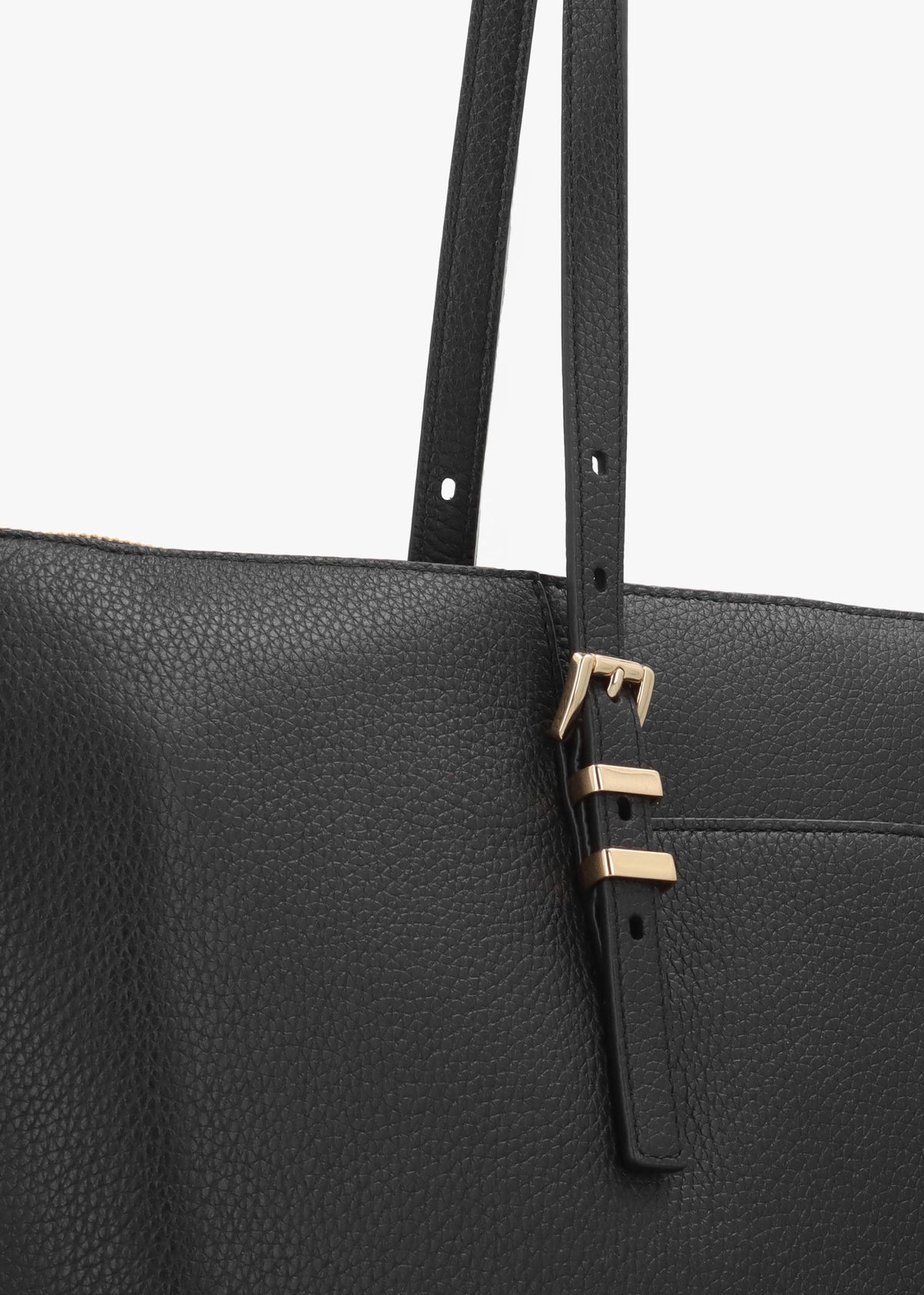 Michael Kors Quinn Large Pebbled Leather Black Tote Bag