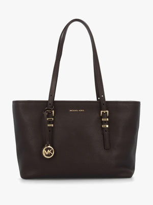Michael Kors Quinn Medium Brown Leather Tote Bag
