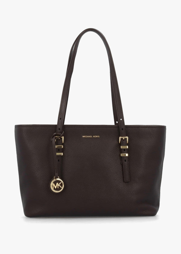 Michael Kors Quinn Medium Brown Leather Tote Bag