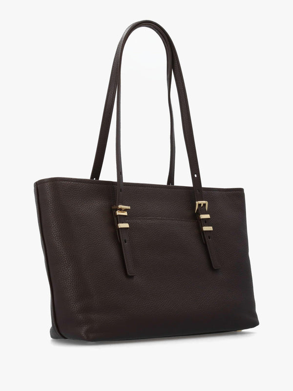 Michael Kors Quinn Medium Brown Leather Tote Bag